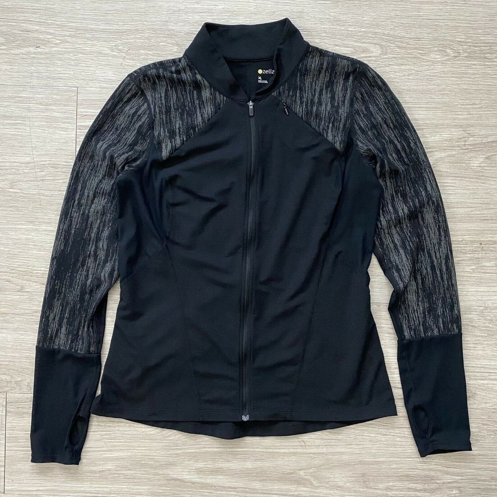 Zella XL Jacket Full Zip Black Mesh Panels Workout - Picture 11 of 11